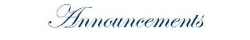 Annoucements